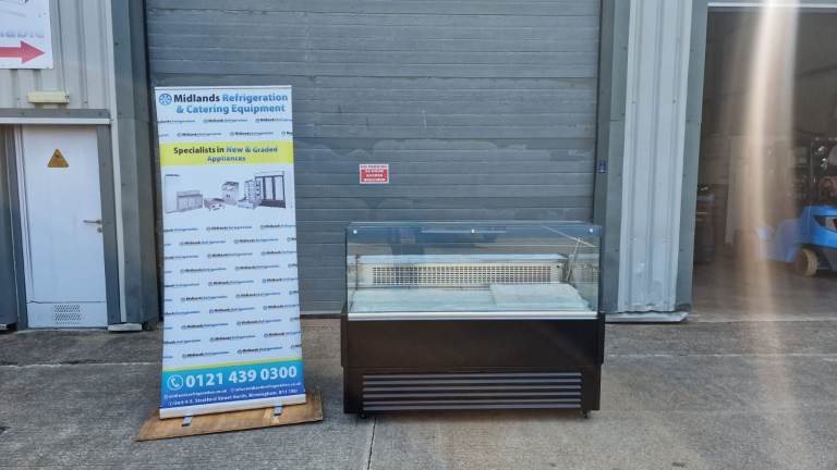 1.3m Meat Display Serve Over Display Cold Counter Commercial Fridge Deli Fridge Salad Chiller