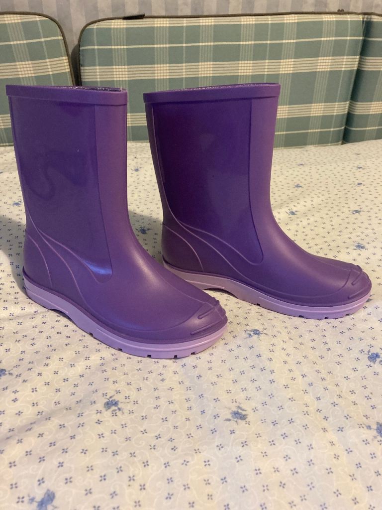 Childs Purple Wellington Boots 