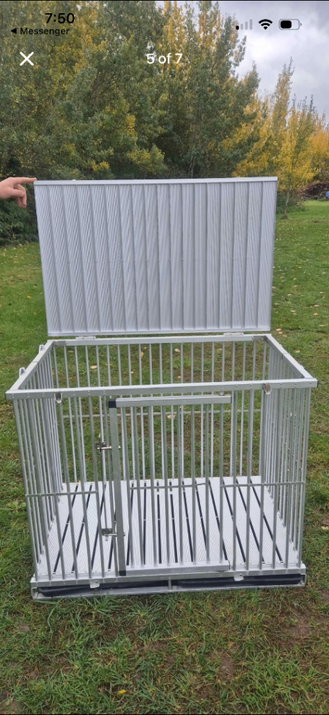 Dog show trolly crates collapsible aluminium 