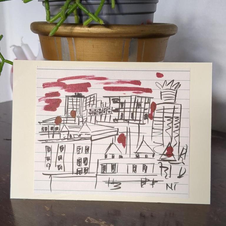 Hand-drawn art 'Cityscape' #handdrawnart #cityscape 