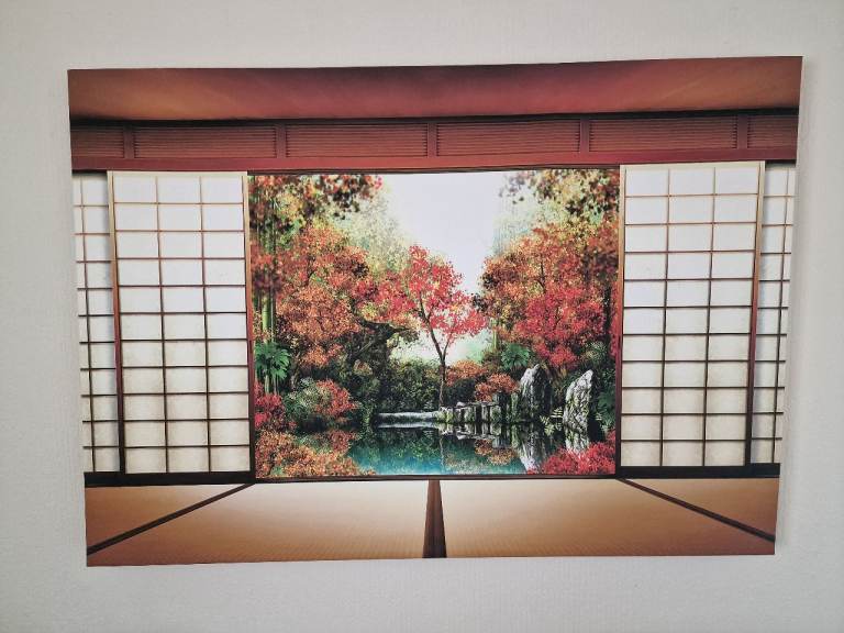 Large Japanese Garden Canvas Print - Good Condition