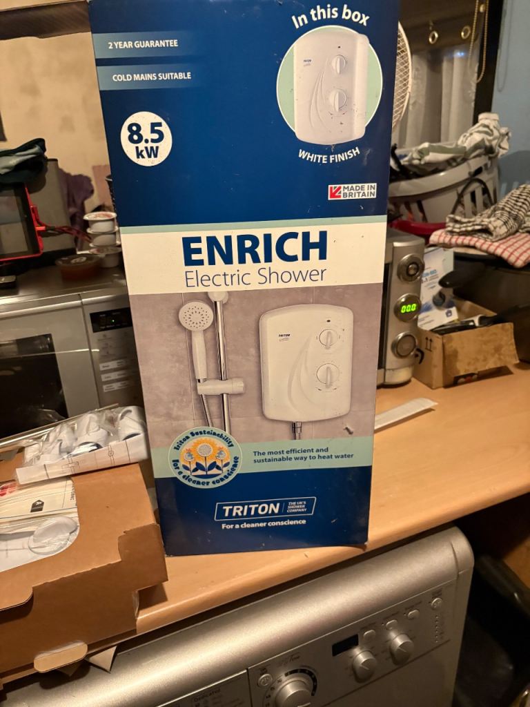 Triton Enrich Electric Shower 8.5kW – New, White Finish 