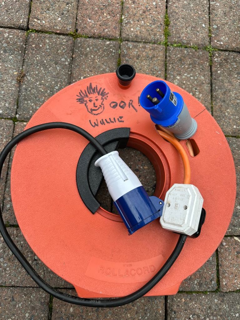 Electric Extension Cable Mounted on Rollacord 