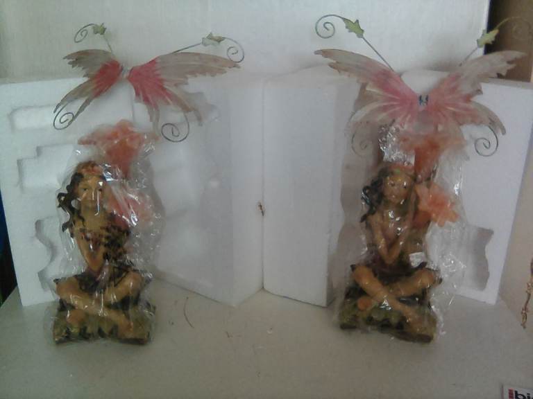 Pair Mirai systems, Solar garden fairy light w bell flowers,