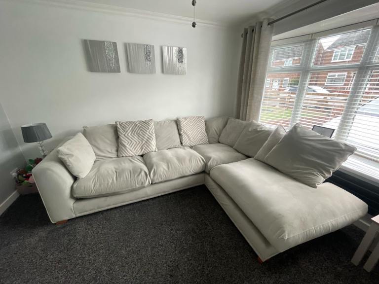 DFS Emelia pillow back left hand facing corner sofa.