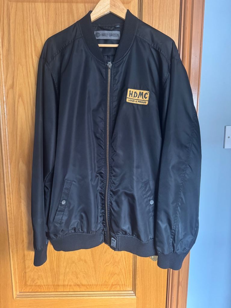 Men’s Harley Davidson black bomber jacket