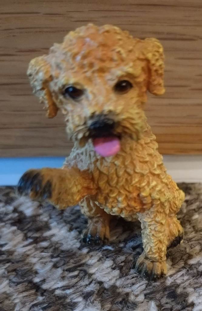 Small Plastic Yellow Dog Figure