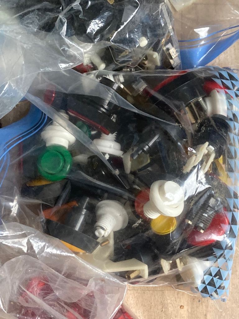 Mixed Bag of Arcade Buttons and Switches – Good Condition