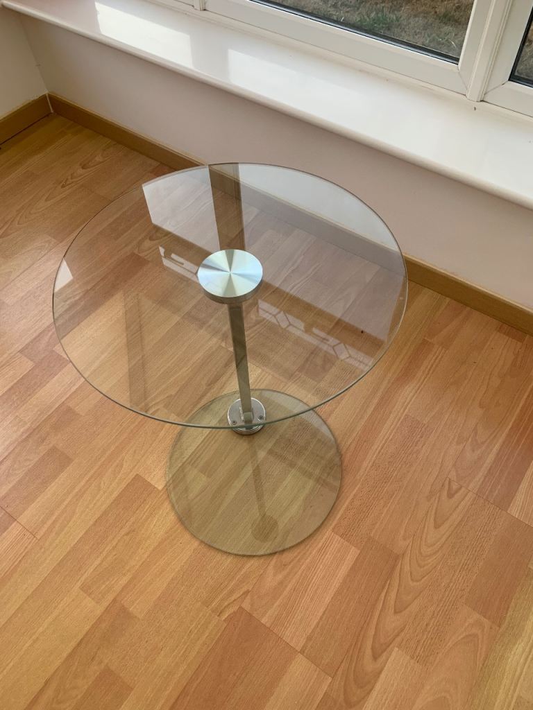 Round Glass Occasional Table