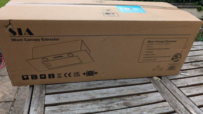 SIA 90cm integrated cooker hood