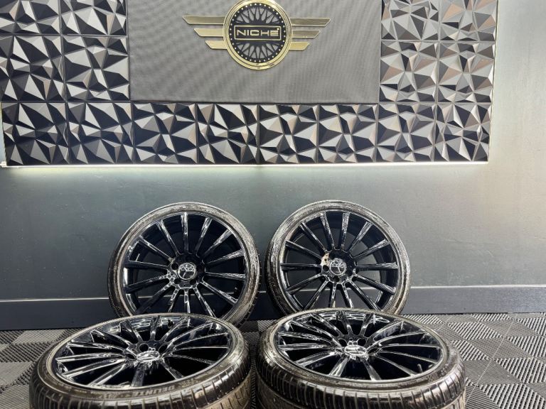 20” inch genuine mercedes amg turbine e c class s alloys wheels 5x112 premium plus 