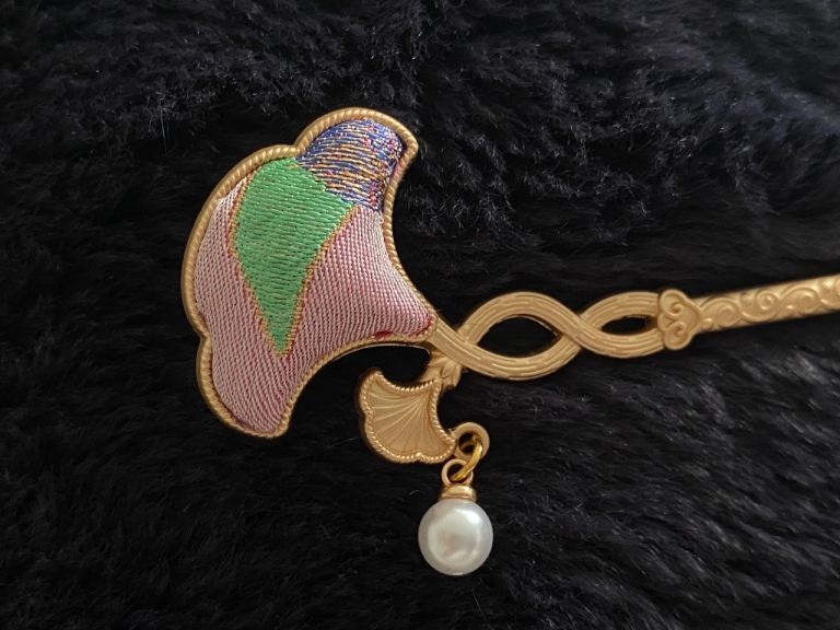 Vintage Hair Pin (Silk from Song Dynasty) Handmade