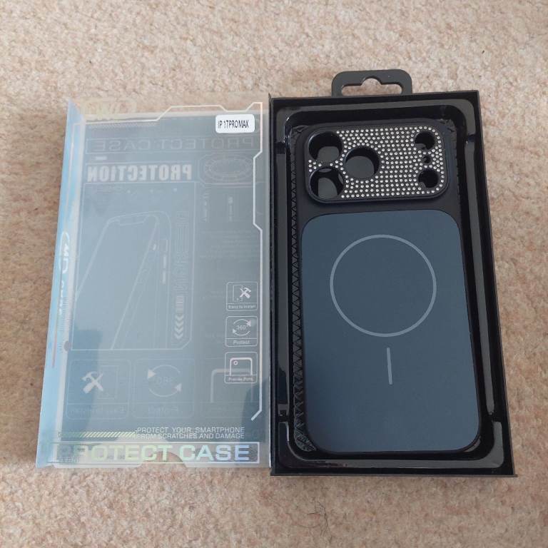 New iPhone 17 Pro Max Phone Case - Black, MagSafe Compatible