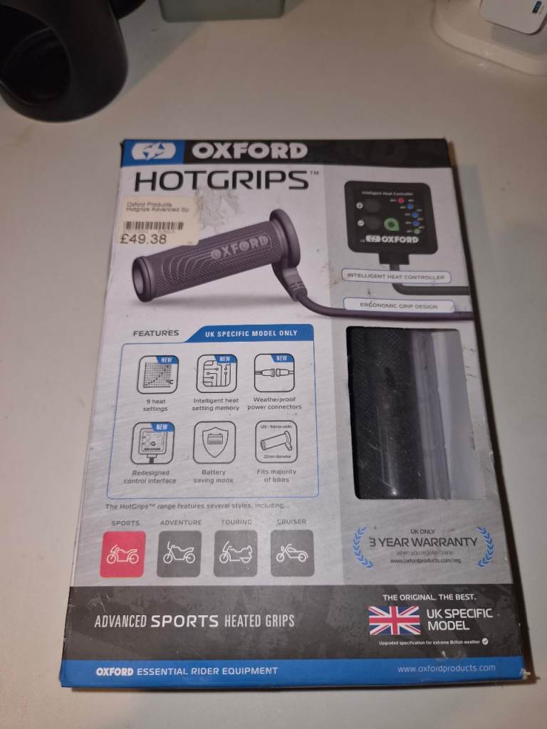 Brand new Oxford HotGrips - Heated grips for motorbikes/scooters