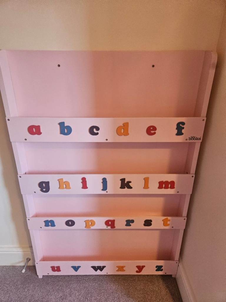 Tidy Books Pink Alphabet Bookcase – Good Condition