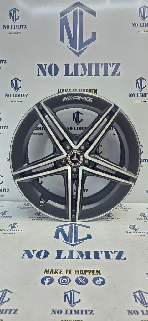 GENUINE MERCEDES 20" 10J C-CLASS E-CLASS S-CLASS SINGLE ALLOY WHEEL 5x112 DIAMOND CUT A2134017200