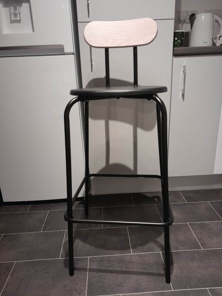 RRP £60 New Habitat Zayn black metal breakfast bar stool