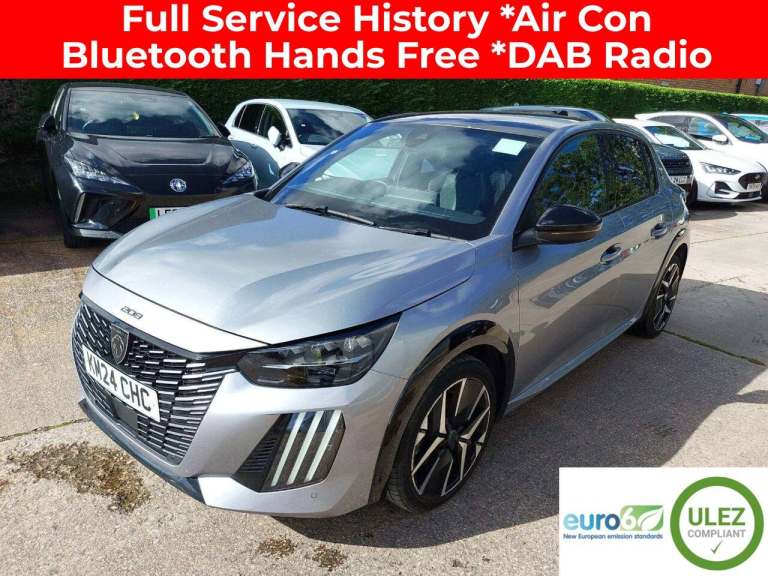 2024 Peugeot 208 1.2PureTech 100 GT Hatchback In Grey - ULEZ Compliant HATCHBACK Petrol Manual