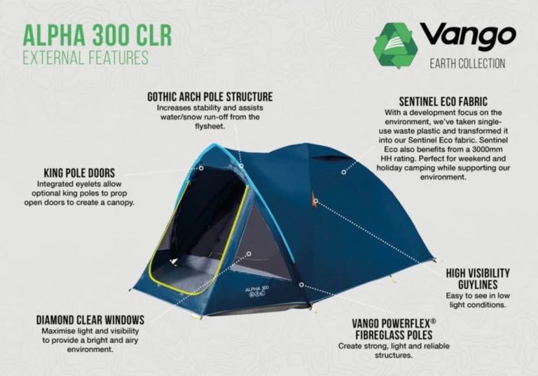 Vango Alpha 300 Tent - Blue, Good Condition