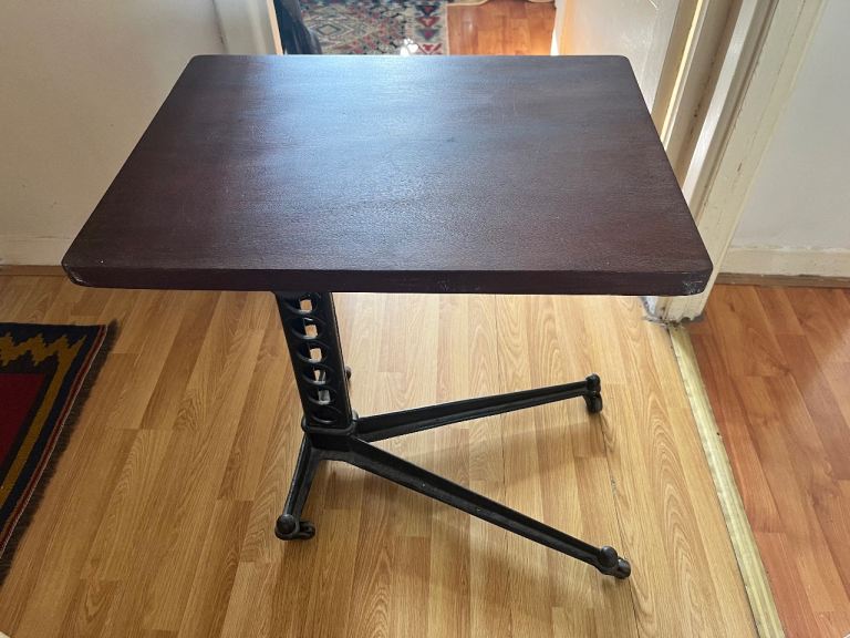 Industrial wooden side table