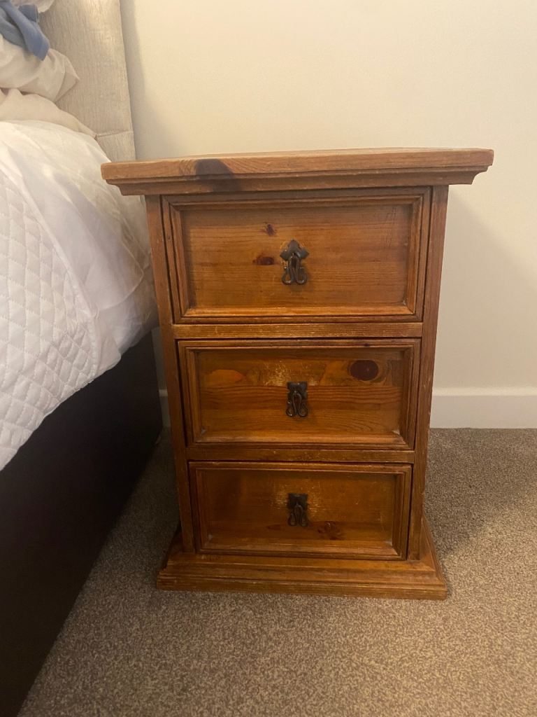 2 x 3 drawer bed side cabinets