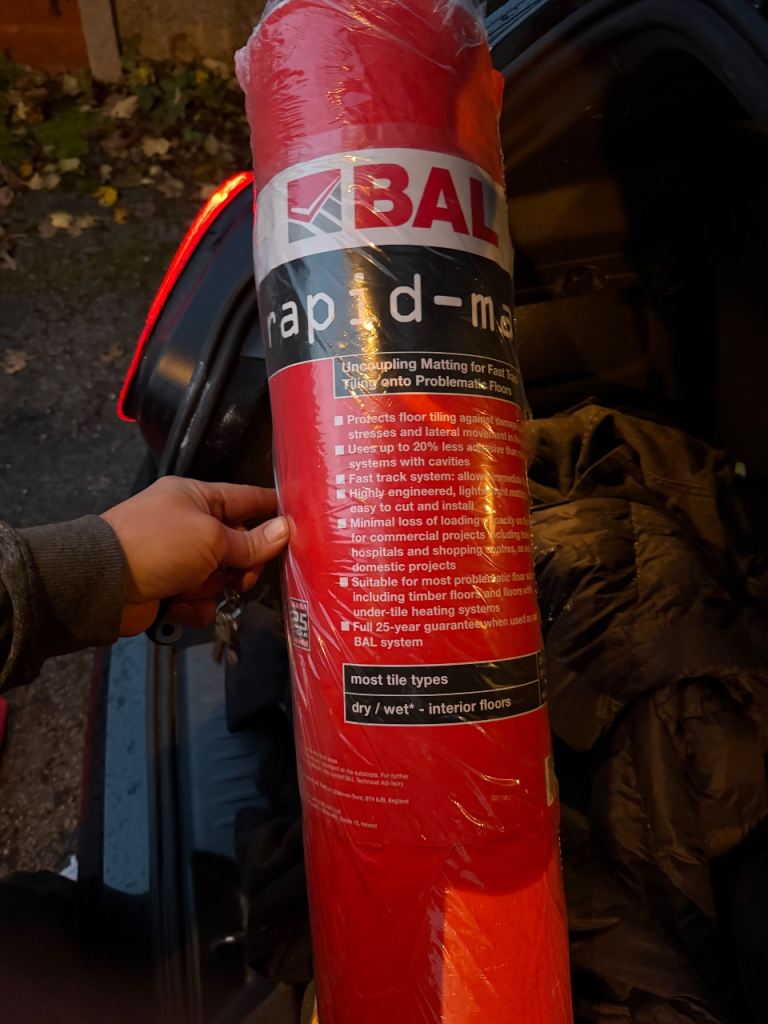BAL Rapid-Mat Tile Underlay Membran – Brand New & Unused