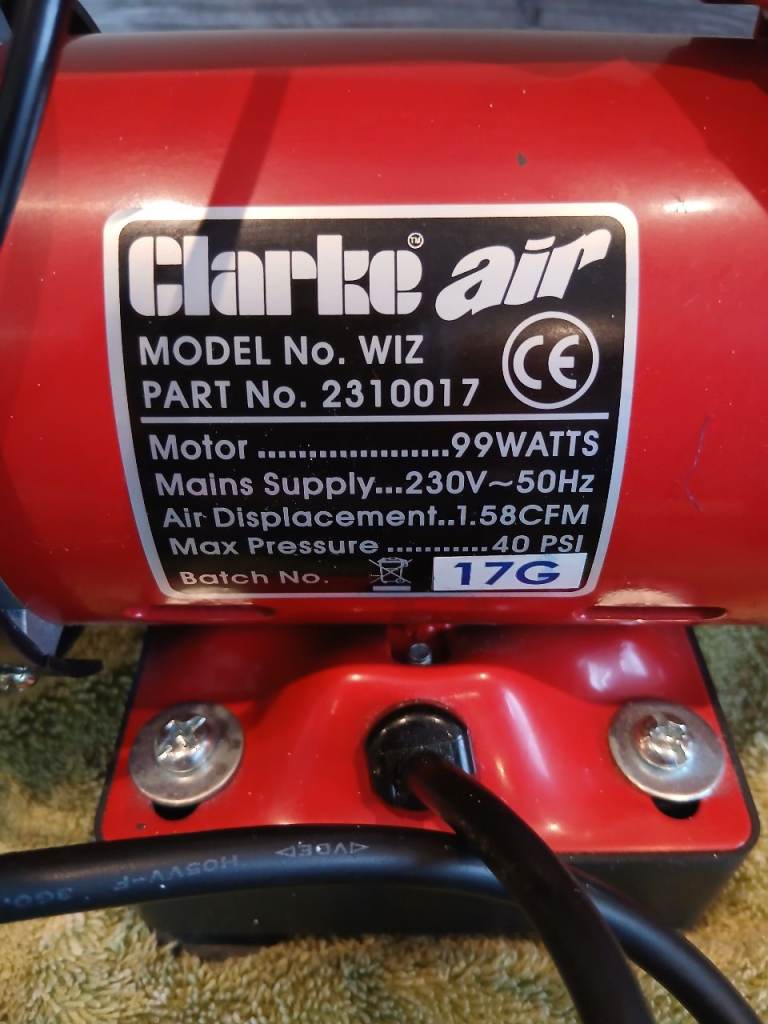 Clarke Air Wiz Mini Compressor - 99W, 40 PSI