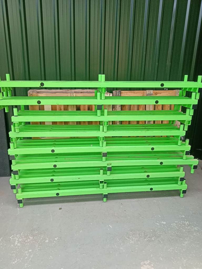 Green Metal Retail Shop Shelving Racking Units – Good Condition