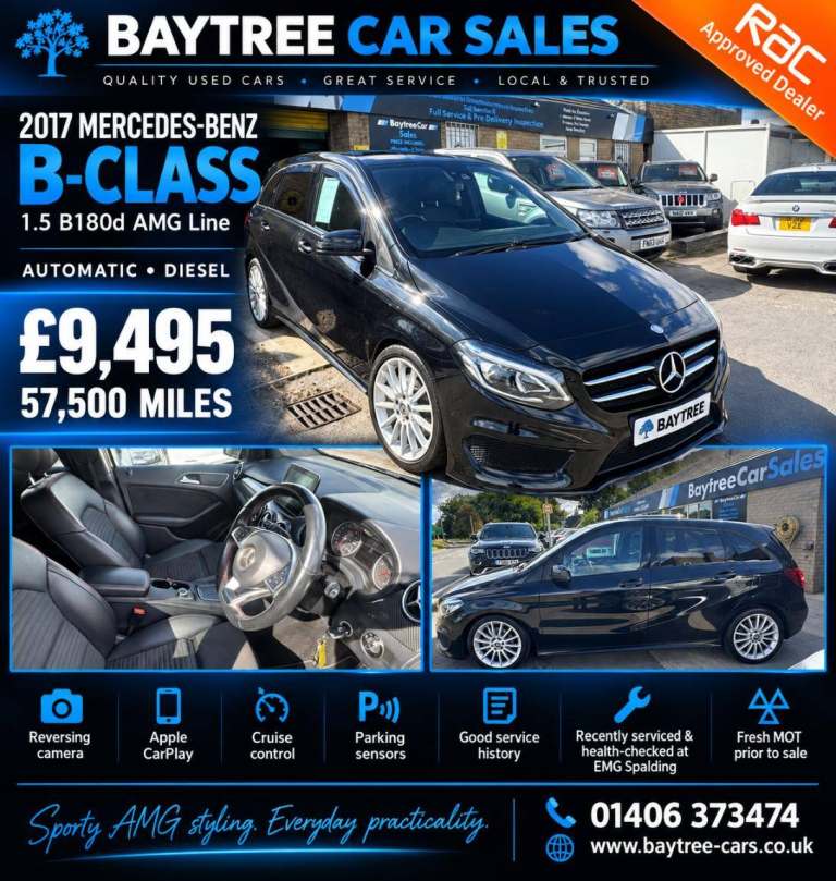 2017 Mercedes-Benz B Class B180d AMG Line Premium 5dr Auto MPV DIESEL Automatic