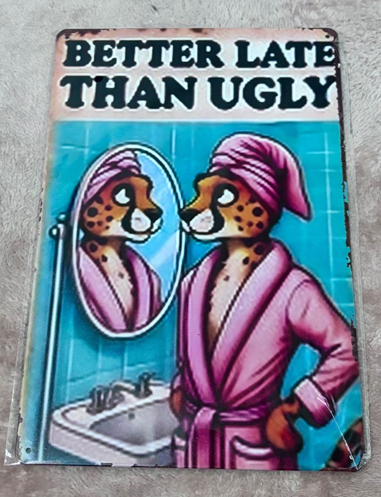 New & Sealed Metal Tin Sign For Hang On Walls/Doors