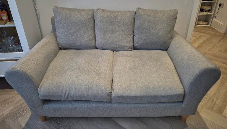 2 x Habitat "Carrie" 2-Seater Sofas - Grey - Excellent Condition - £300 Pair