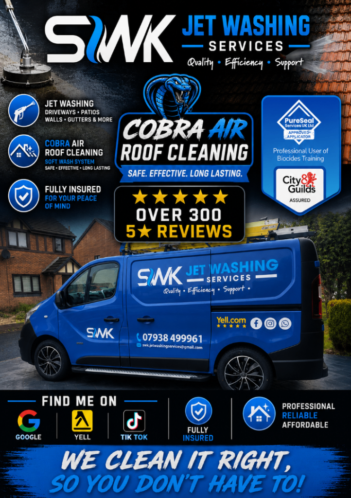 Roof cleaning with air