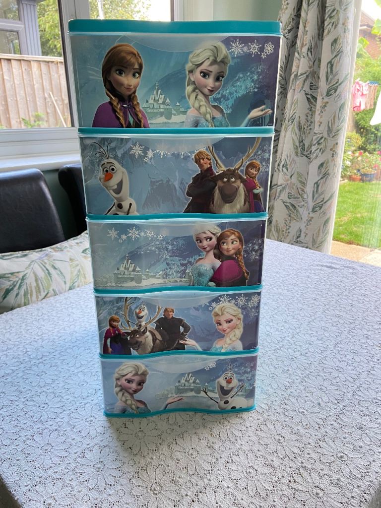 Kids Plastic Storage Drawers - Disney Frozen Theme