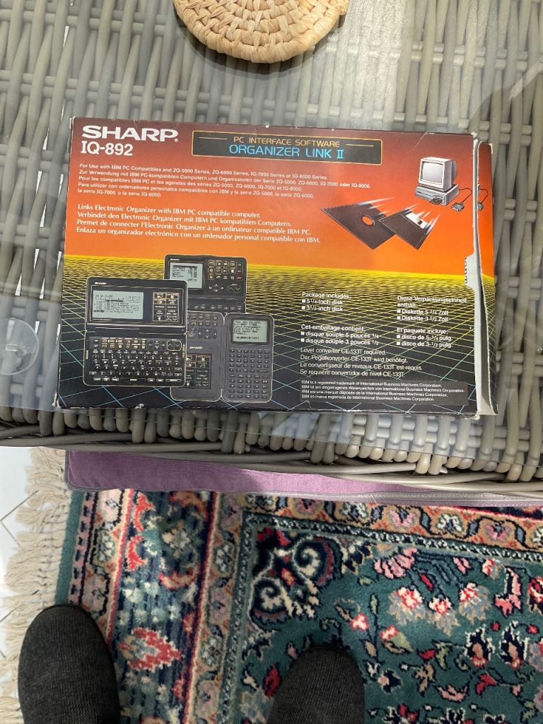 Sharp electronic organizer accessories 