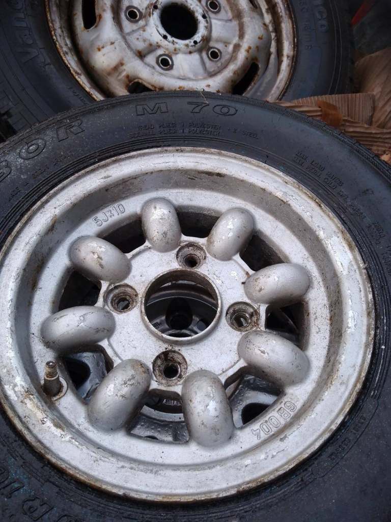 classic mini 2 off 5 x 10 Minilite type wheels UK made 1 GB 1 Minilight