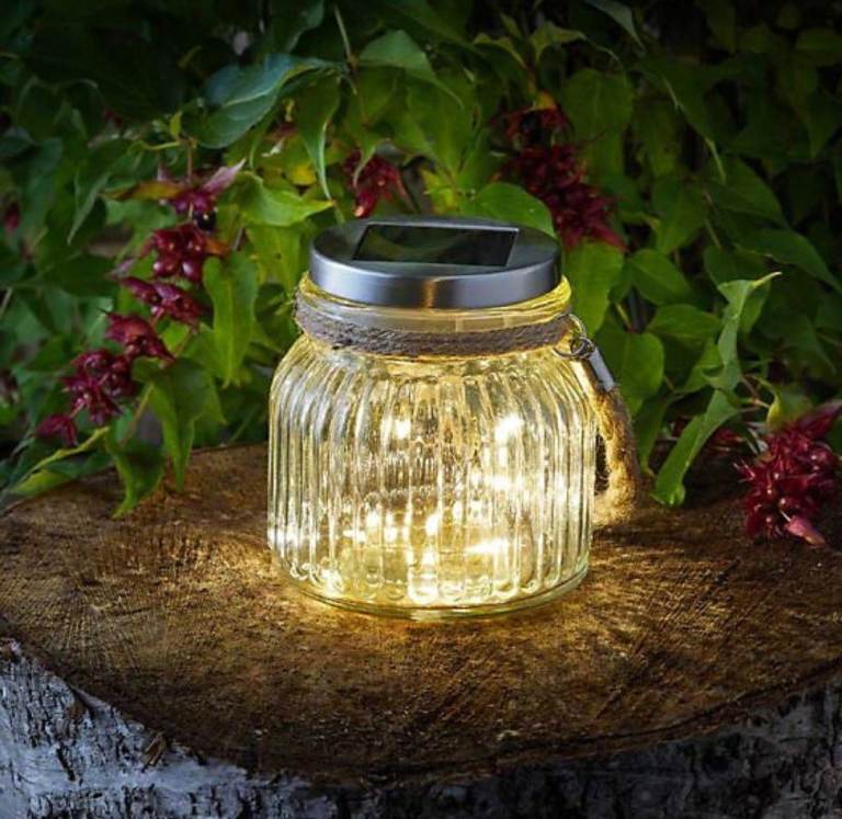 Firefly Effect Jar Fairy Solar Powered Light Outdoor Waterproof 