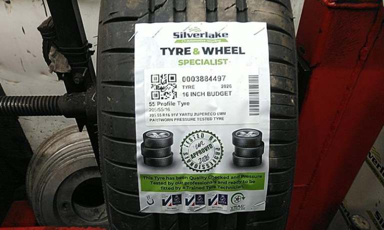205 55 R16 91v Yartu Zupereco 6mm Partworn Pressure Tested Tyre