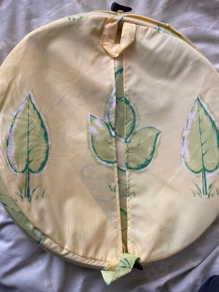 Lemon leaf linen pop laundry basket 