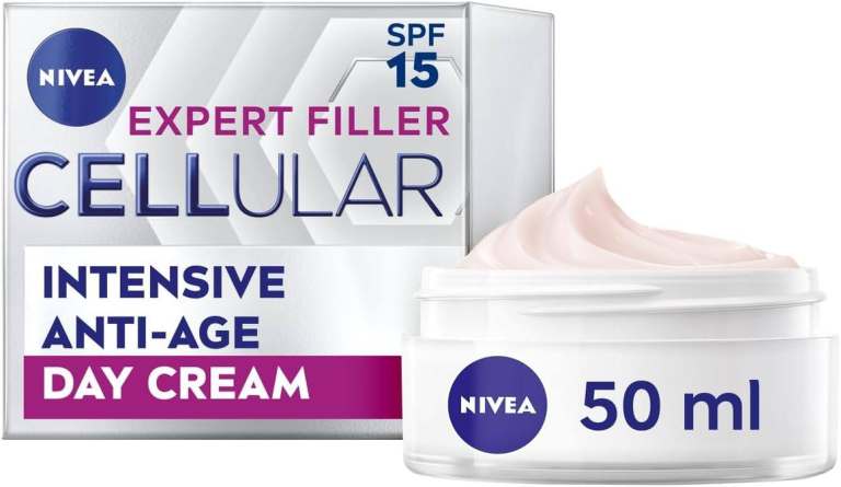 NIVEA Hyaluron Cellular Filler Anti-Age Day Cream SPF 15 (50ml), Anti Wrinkle Cream
