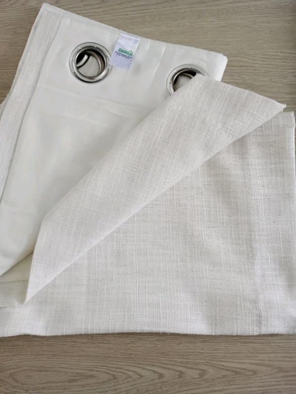 Dunelm Vermont Eyelet Curtains - cream/oatmeal colour 