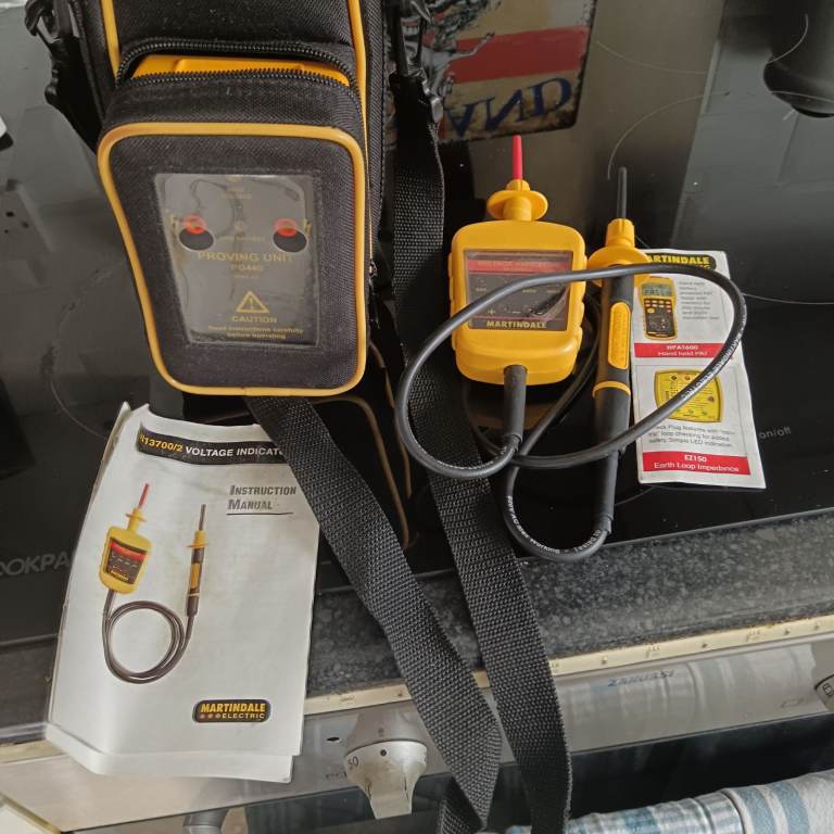 Martindale electrical test lamps with proving unit