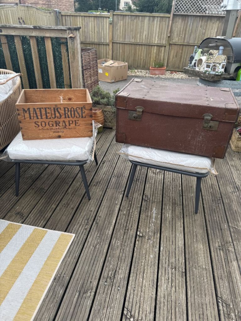 War vintage brown leather suitcase trunk, showing plenty of character.