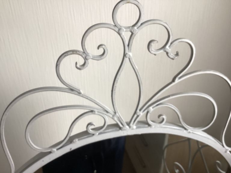 Wrought iron dressing table mirror 