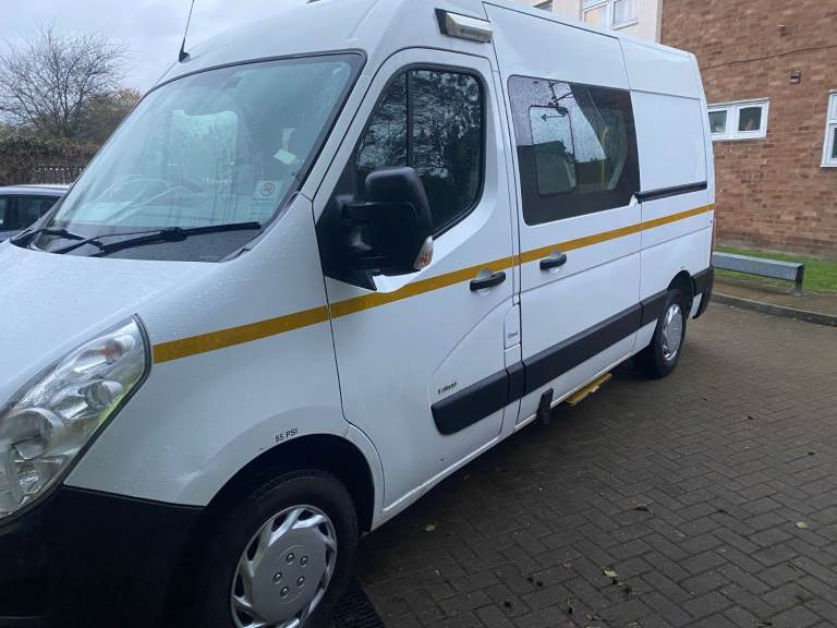 2018 68 Vauxhall Movano Welfare Van Crew Cab 6 seat ideal Camper van NO VAT 1 Owner Ford Transit 