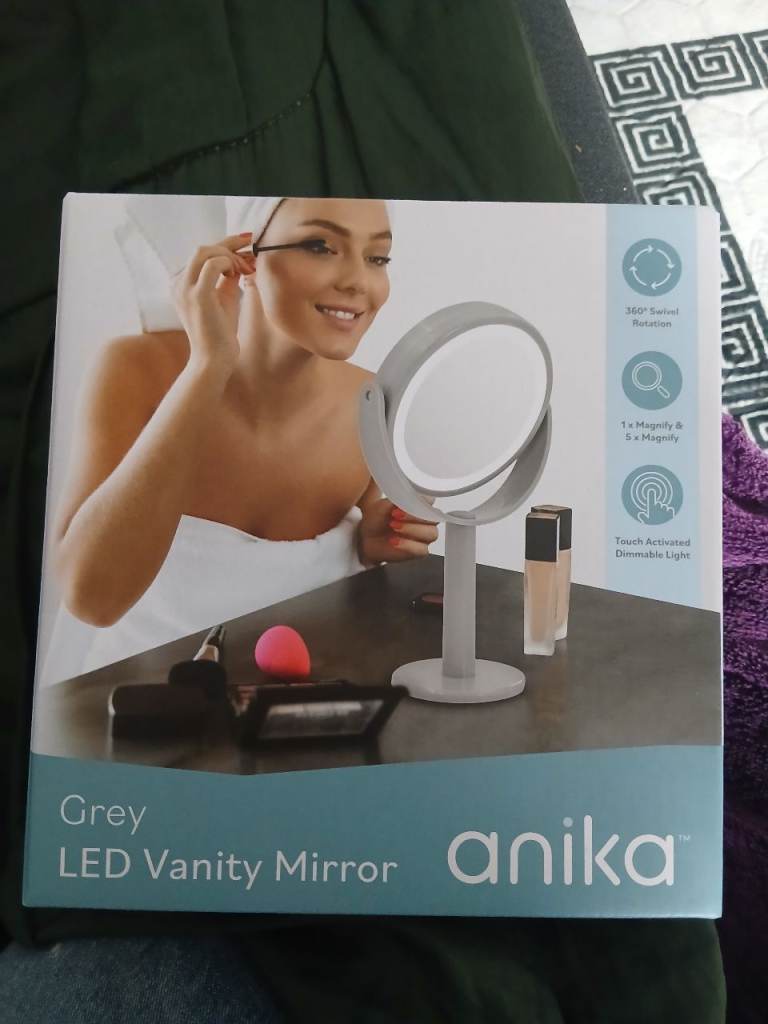Brand New Anika grey led vanity mirror