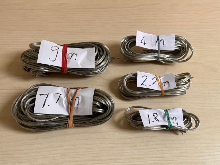 Various Lengths of Speaker Cable..