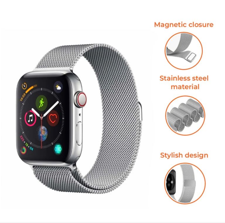 Apple Watch strap stainless steel fits 38/40/41mm 