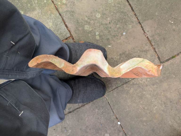 Reclaimed Triple Rolled Roman Clay Pantiles. Approximately 180.