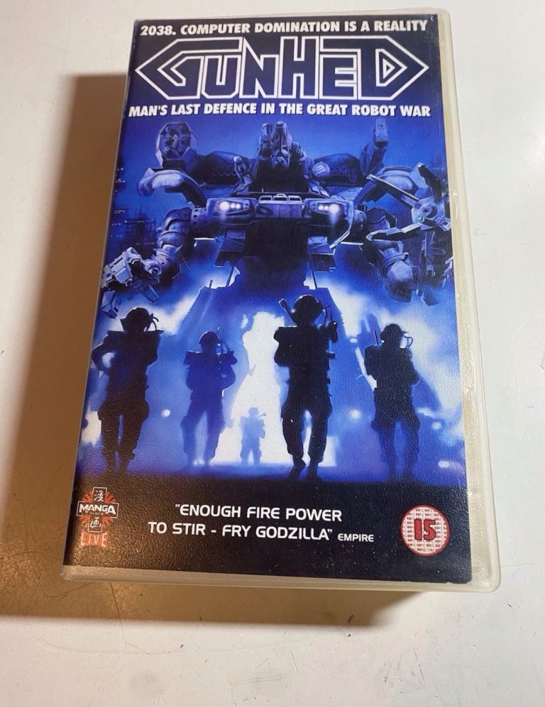 Manga live 1994 Gunhed Dubbed Uk Pal VHS/Video cassette collectable) 