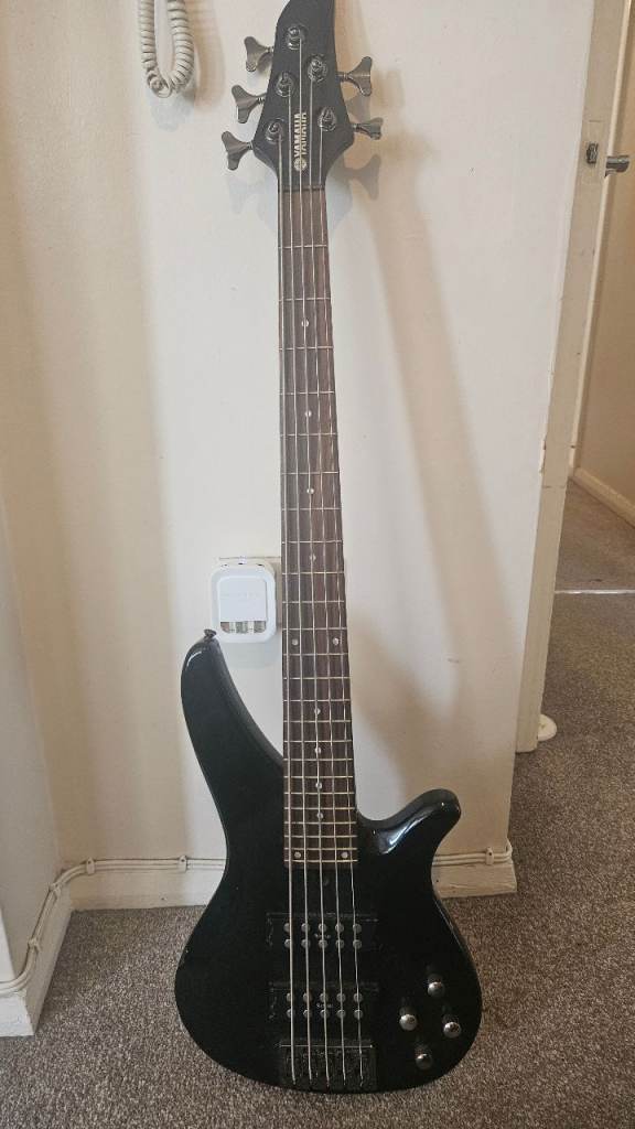 5string bass guitar with electric pick ups 